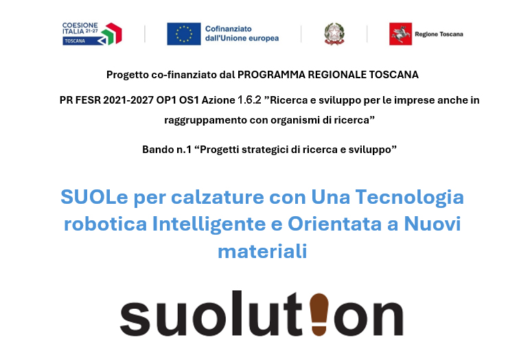 SUOLe per calzature con Una Tecnologia robotica Intelligente e Orientata a Nuovi materiali