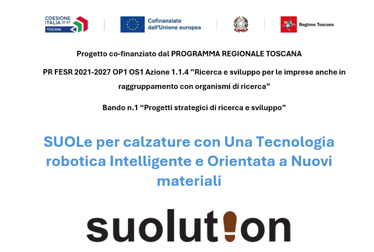 SUOLe per calzature con Una Tecnologia robotica Intelligente e Orientata a Nuovi materiali